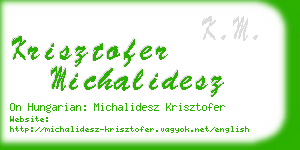 krisztofer michalidesz business card